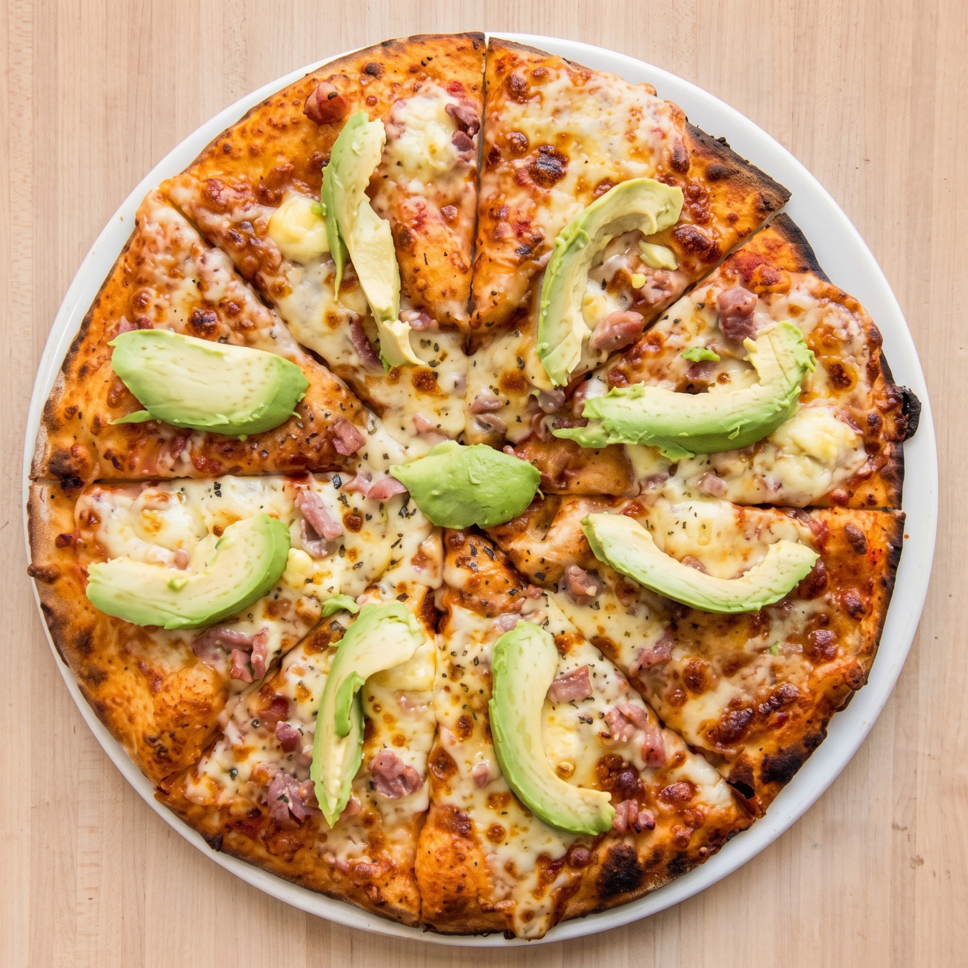 The Italforno — bacon, feta and avo gourmet pizza